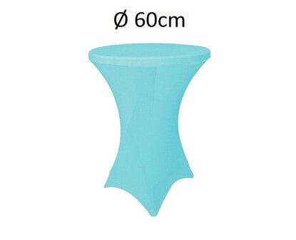 Stretch rok 60cm blauw statafel