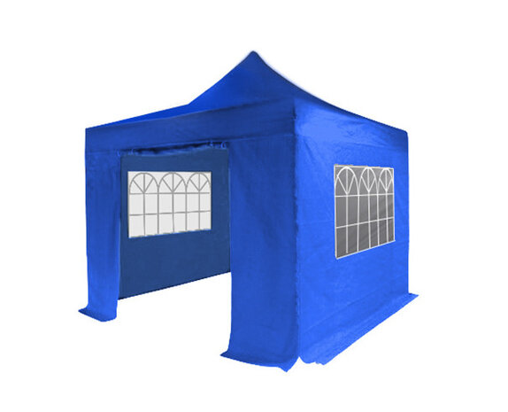 blauwe partytent