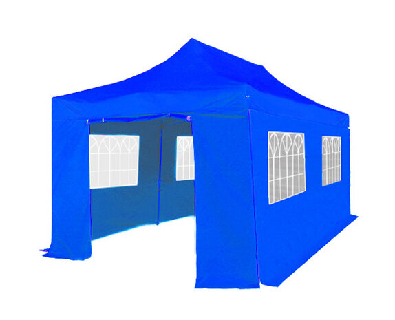 blauwe partytent