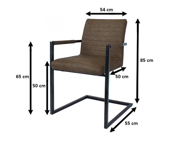 Eetkamerstoel Bruin Horrba Design