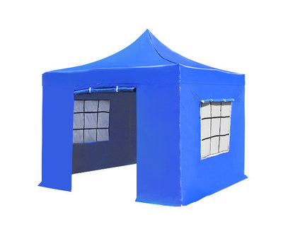 Easy up 3x3m blauw luxe partytent