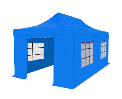 Easy up 3x6m blauw luxe partytent