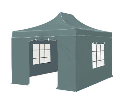 Easy up 3x4,5m grijs luxe partytent