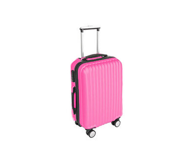 Handbagage koffer 55cm roze 4 wielen trolley met pin