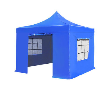 blauwe partytent